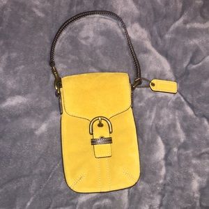 Small Coach Suede Wristlet